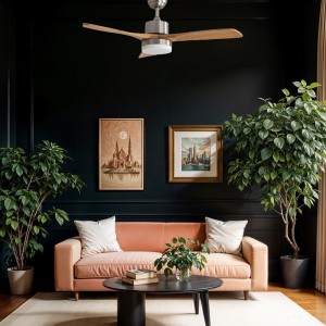 Ανεμιστήρας Οροφής PRCF-80442 Primo 52'' 132cm με Τηλεχειριστήριο 1 Φως LED 3 Φτερά Καφέ-Inox Μικροσυσκευές