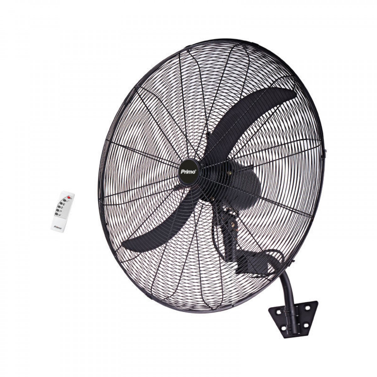 Ανεμιστήρας Τοίχου PRWF-80511 Primo 20'' 50cm Βιομηχανικός 140W με Τηλεχειριστήριο Μαύρος Μικροσυσκευές