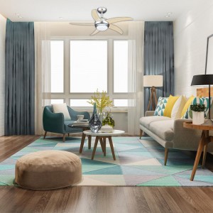 Ανεμιστήρας Οροφής PRCF-80283 Primo 44'' 110cm Με Τηλεχειριστήριο 1 Φως 5 Φτερά Οξιά Μικροσυσκευές