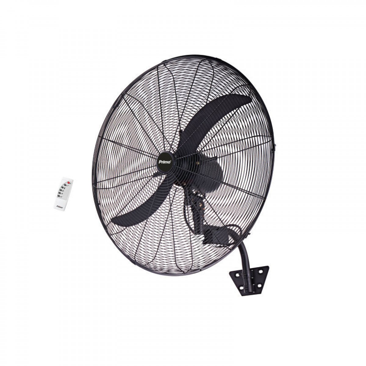 Ανεμιστήρας Τοίχου PRWF-80455 Primo 26'' 65cm Βιομηχανικός 200W με Τηλεχειριστήριο Μαύρος Μικροσυσκευές