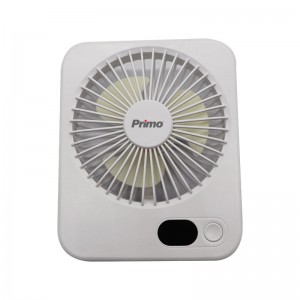 Ανεμιστήρας Mini PRMF-80692 Primo 5'' 12.5cm Επαναφoρτιζόμενος Λευκός Μικροσυσκευές