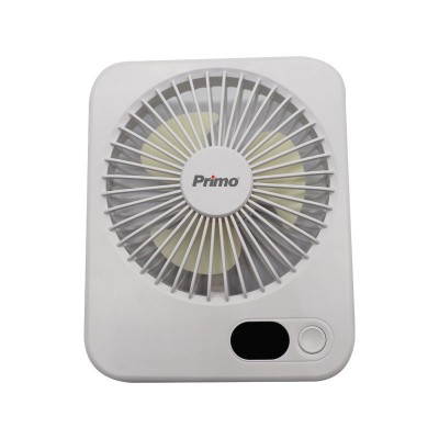 Ανεμιστήρας Mini PRMF-80692 Primo 5'' 12.5cm Επαναφoρτιζόμενος Λευκός