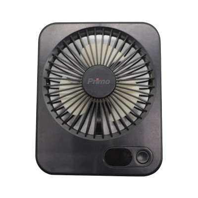 Ανεμιστήρας Mini PRMF-80693 Primo 5'' 12.5cm Επαναφoρτιζόμενος Μαύρος 