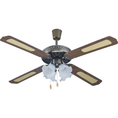 Ανεμιστήρας Οροφής PRCF-80279 Primo 52'' 130cm με 4 Φώτα 4 Φτερά Καφέ