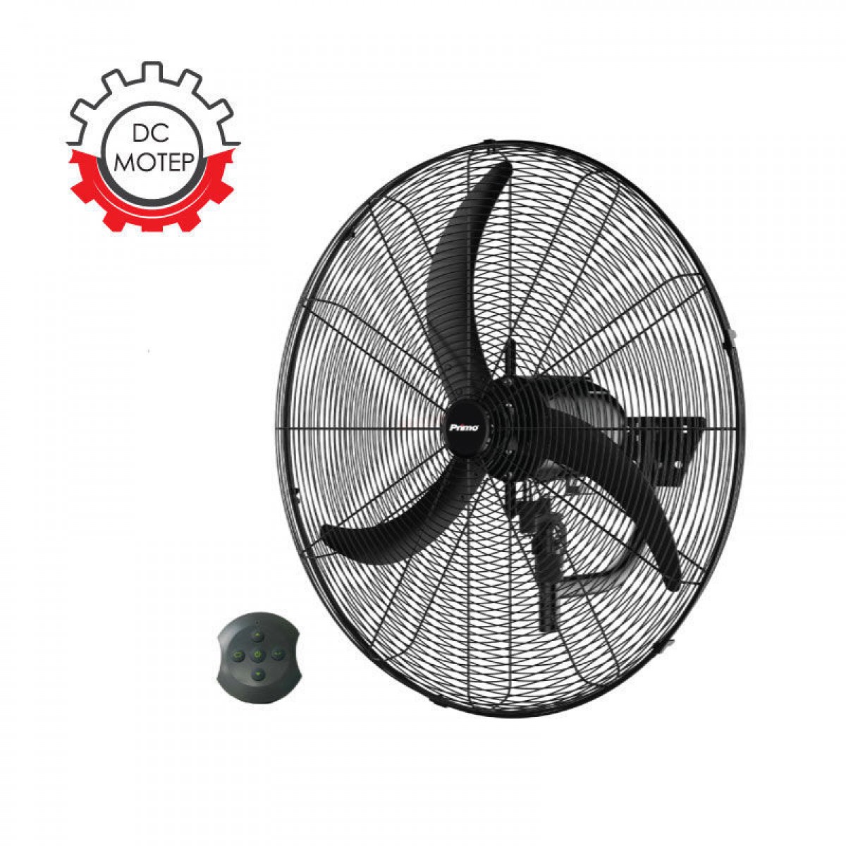 Ανεμιστήρας Τοίχου PRWF-80561 Primo 26'' 65cm Βιομηχανικός DC με Τηλεχειριστήριο Μαύρος Μικροσυσκευές