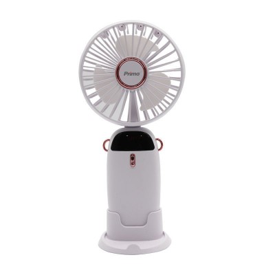 Ανεμιστήρας Mini Χειρός PRMF-80695 Primo 3.5'' 9cm με USB Επαναφορτιζόμενος Λευκός 