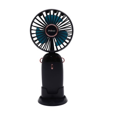 Ανεμιστήρας Mini Χειρός PRMF-80697 Primo 3.5'' 9cm με USB Επαναφορτιζόμενος Μαύρος 