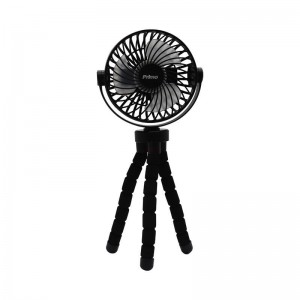 Ανεμιστήρας Mini Flexible PRMF-80691 Primo 4'' 10cm Μαύρος Επαναφορτιζόμενος Μικροσυσκευές