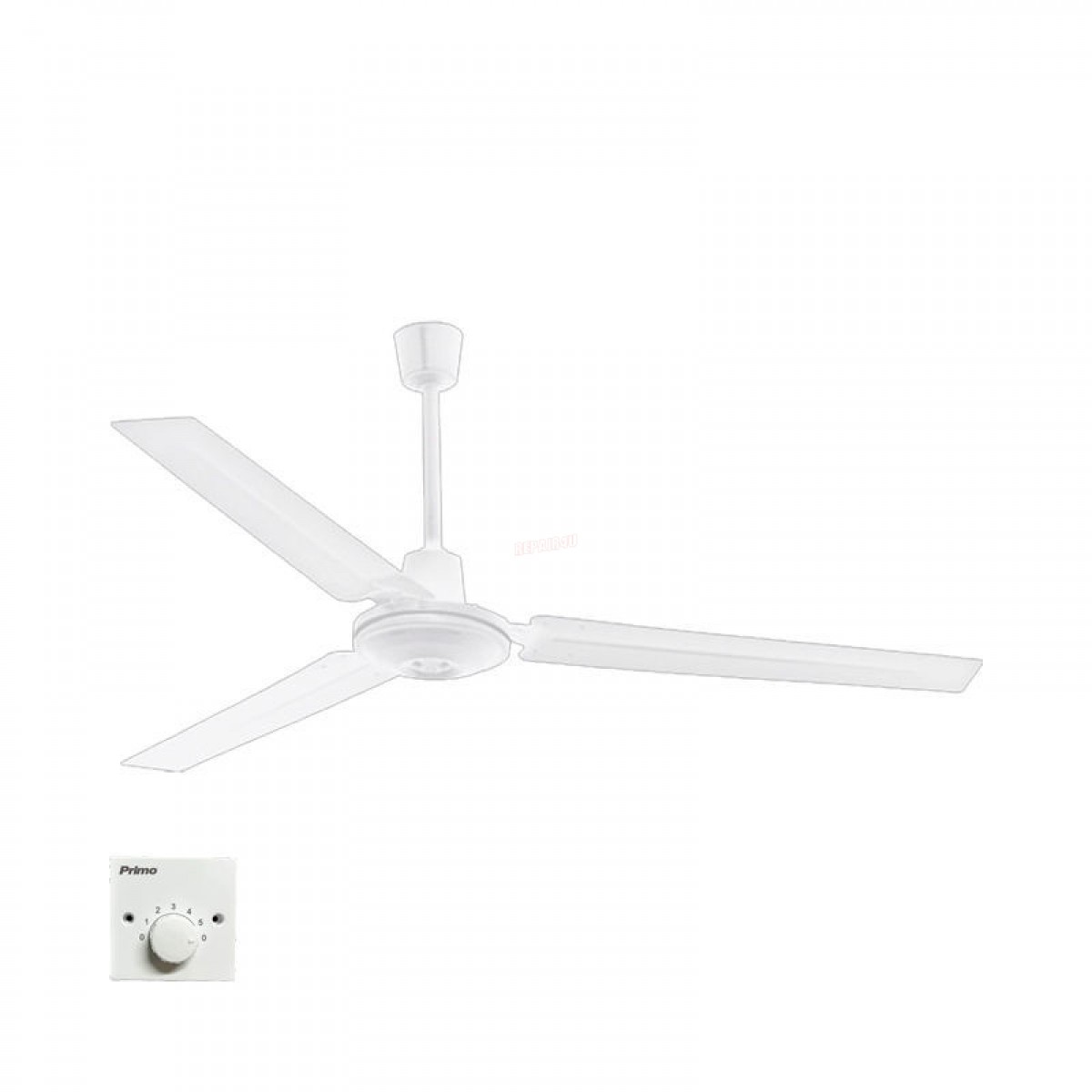 Ανεμιστήρας Οροφής PRCF-80637 Primo 56'' 140cm Βιομηχανικός 3 Φτερά Λευκός Μικροσυσκευές