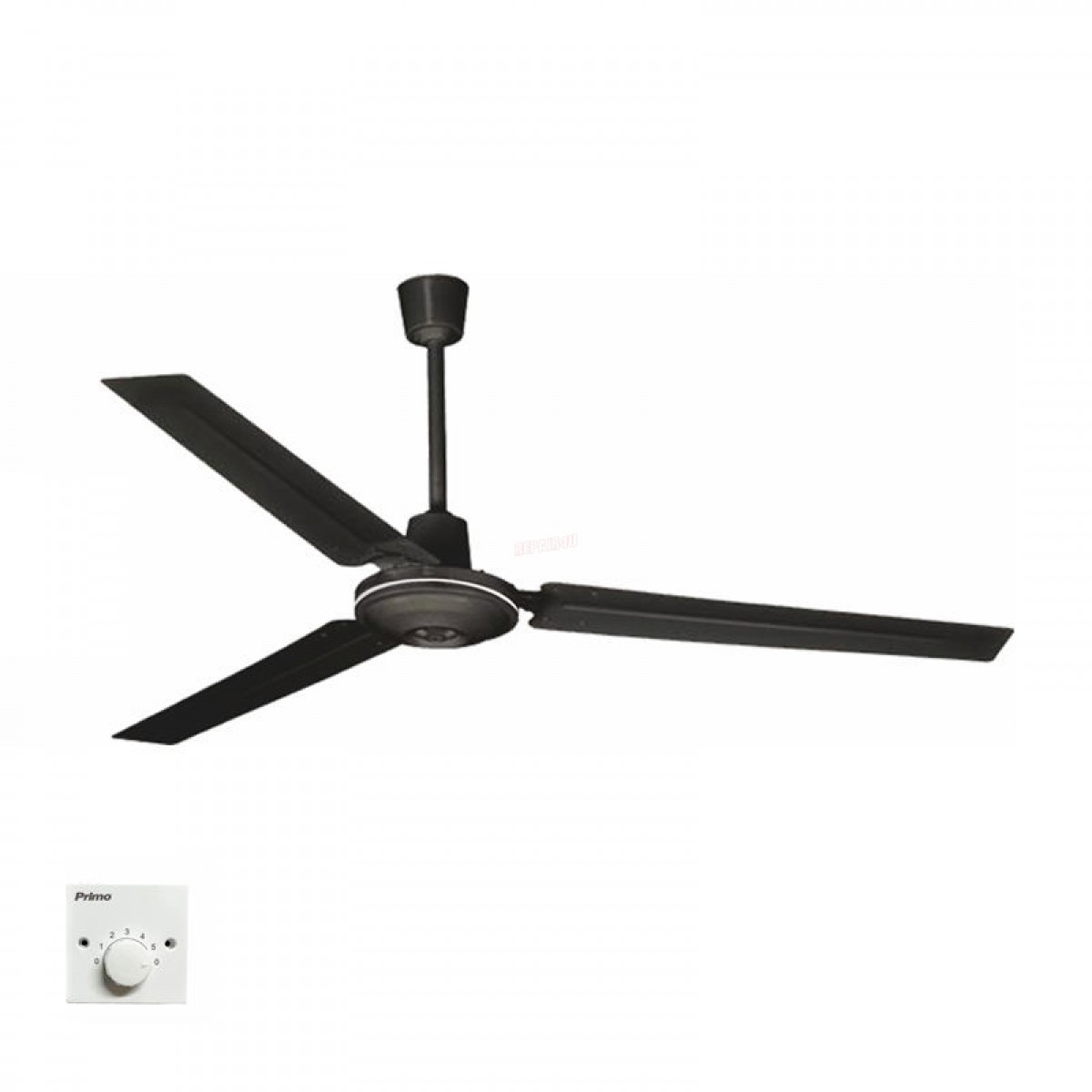 Ανεμιστήρας Οροφής FLC-1400 Primo 56'' 140cm Βιομηχανικός 3 Φτερά Μαύρος Μικροσυσκευές