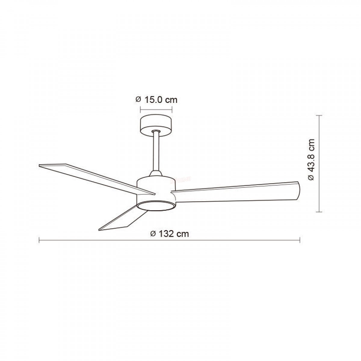 Ανεμιστήρας Οροφής PRCF-80617 Primo 52'' 132cm με Τηλεχειριστήριο 3 Φτερά Λευκός  Μικροσυσκευές