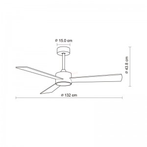 Ανεμιστήρας Οροφής PRCF-80617 Primo 52'' 132cm με Τηλεχειριστήριο 3 Φτερά Λευκός  Μικροσυσκευές