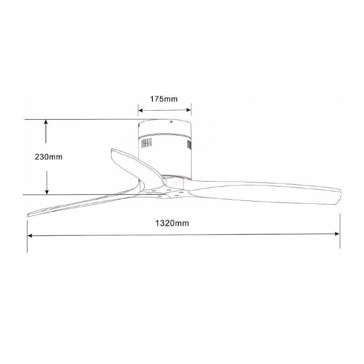 Ανεμιστήρας Οροφής PRCF-80665 Primo 52'' 132cm DC με Τηλεχειριστήριο 3 Καφέ Φτερά Μαύρος  Μικροσυσκευές