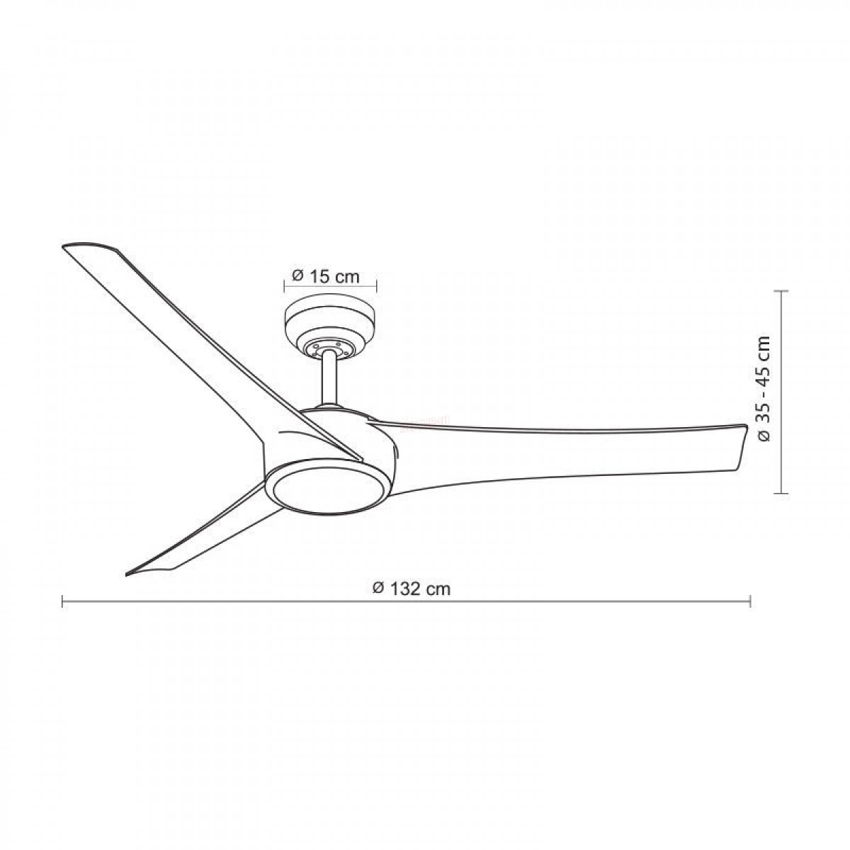 Ανεμιστήρας Οροφής PRCF-80660 Primo 36'' 91cm DC με Τηλεχειριστήριο 1 Φως LED 3 Φτερά Μπλε Kids Series Μικροσυσκευές