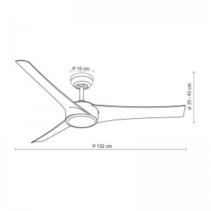 Ανεμιστήρας Οροφής PRCF-80660 Primo 36'' 91cm DC με Τηλεχειριστήριο 1 Φως LED 3 Φτερά Μπλε Kids Series Μικροσυσκευές