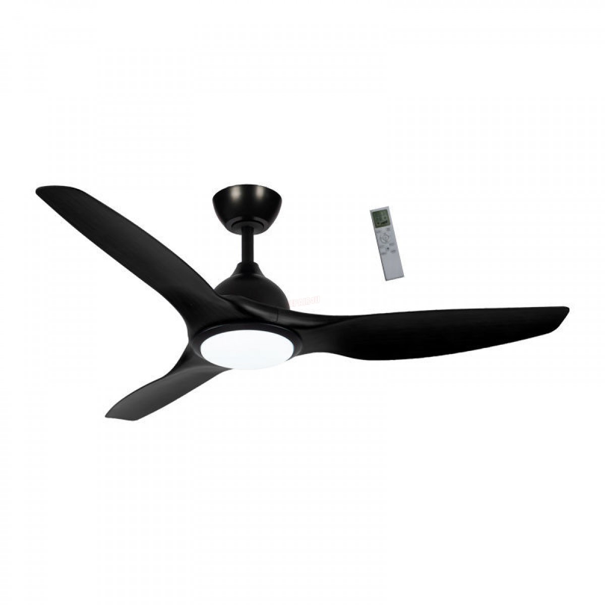 Ανεμιστήρας Οροφής PRCF-80724 Primo 52'' 132cm με Τηλεχειριστήριο 1 Φως LED Μαύρος με 3 Φτερά Μικροσυσκευές