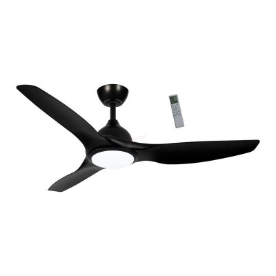 Ανεμιστήρας Οροφής PRCF-80724 Primo 52'' 132cm με Τηλεχειριστήριο 1 Φως LED Μαύρος με 3 Φτερά