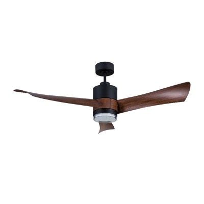 Ανεμιστήρας Οροφής PRCF-80663 Primo 54'' 137cm DC με Τηλεχειριστήριο 1 Φως LED Μαύρος με 3 Καφέ Φτερά 