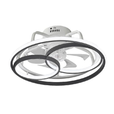 Ανεμιστήρας Οροφής PRCF-80676 Primo 20'' 50cm DC με Τηλεχειριστήριο 2 Φώτα LED Λευκός - Μαύρος 
