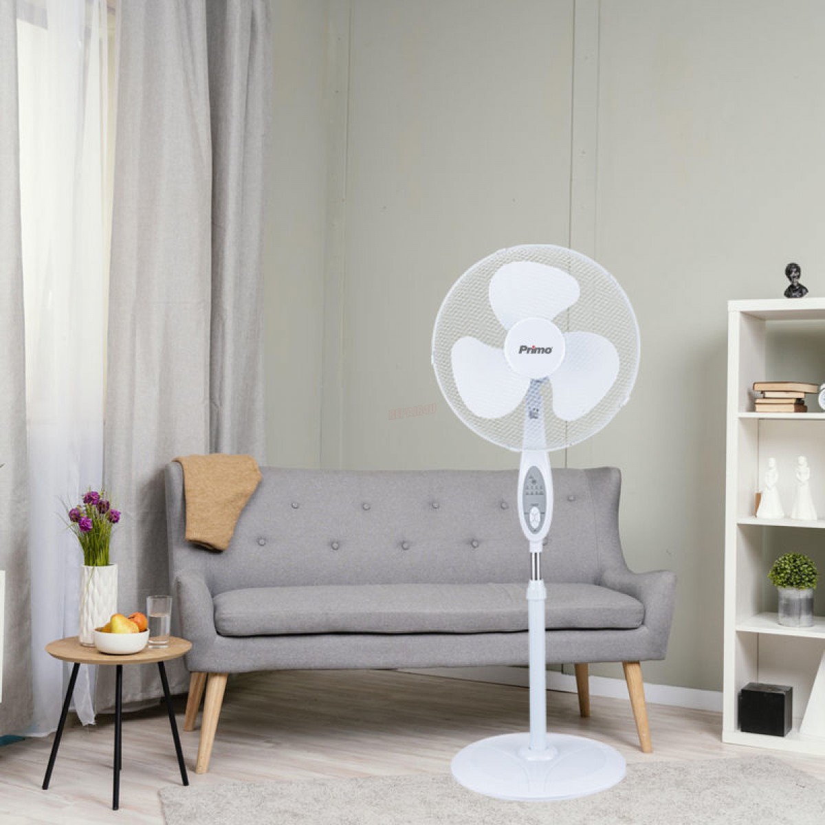 Ανεμιστήρας Ορθοστάτης PRSF-80644 Primo 16”- 40cm με Τηλεχειριστήριο Λευκός  Μικροσυσκευές