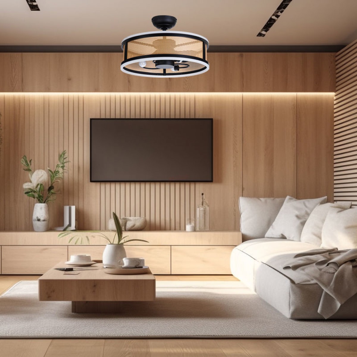 Ανεμιστήρας Οροφής PRCF-80657 Primo 24'' 60cm DC με Τηλεχειριστήριο 3 Φώτα LED  Μικροσυσκευές