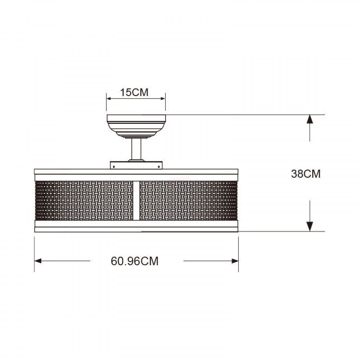 Ανεμιστήρας Οροφής PRCF-80657 Primo 24'' 60cm DC με Τηλεχειριστήριο 3 Φώτα LED  Μικροσυσκευές