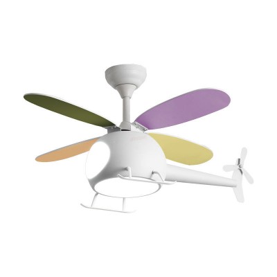 Ανεμιστήρας Οροφής Helicopter PRCF-80679 Primo DC 38'' 98cm με Τηλεχειριστήριο 1 Φως LED 4 Φτερά Λευκός Kids Series