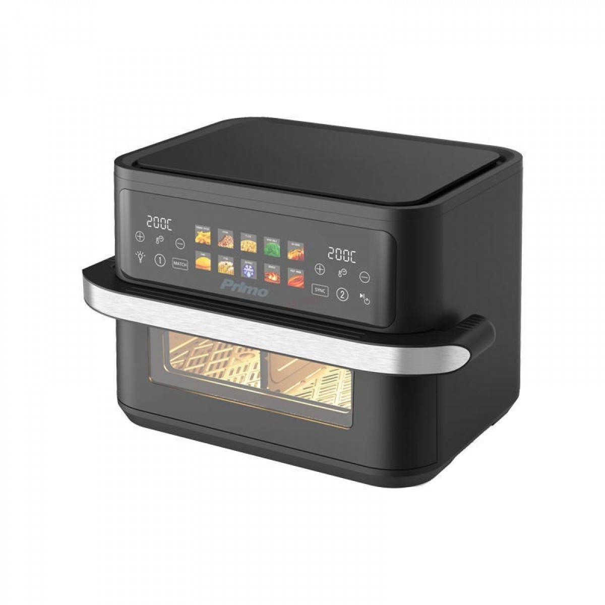 Φριτέζα Αέρος PRAF-40530 Primo Dual Zone Digital 11L 2800W Inox/Μαύρο Μικροσυσκευές