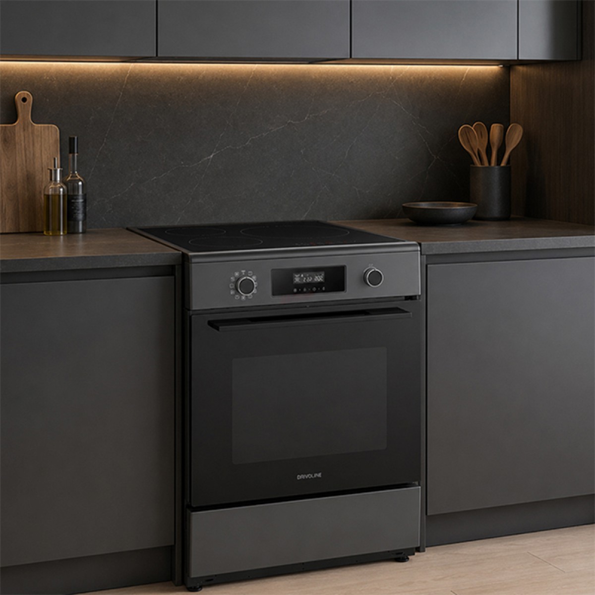 Κουζίνα Επαγωγική Davoline FCIB 1100 TOTAL BLACK Μαύρη Οικιακές Συσκευές