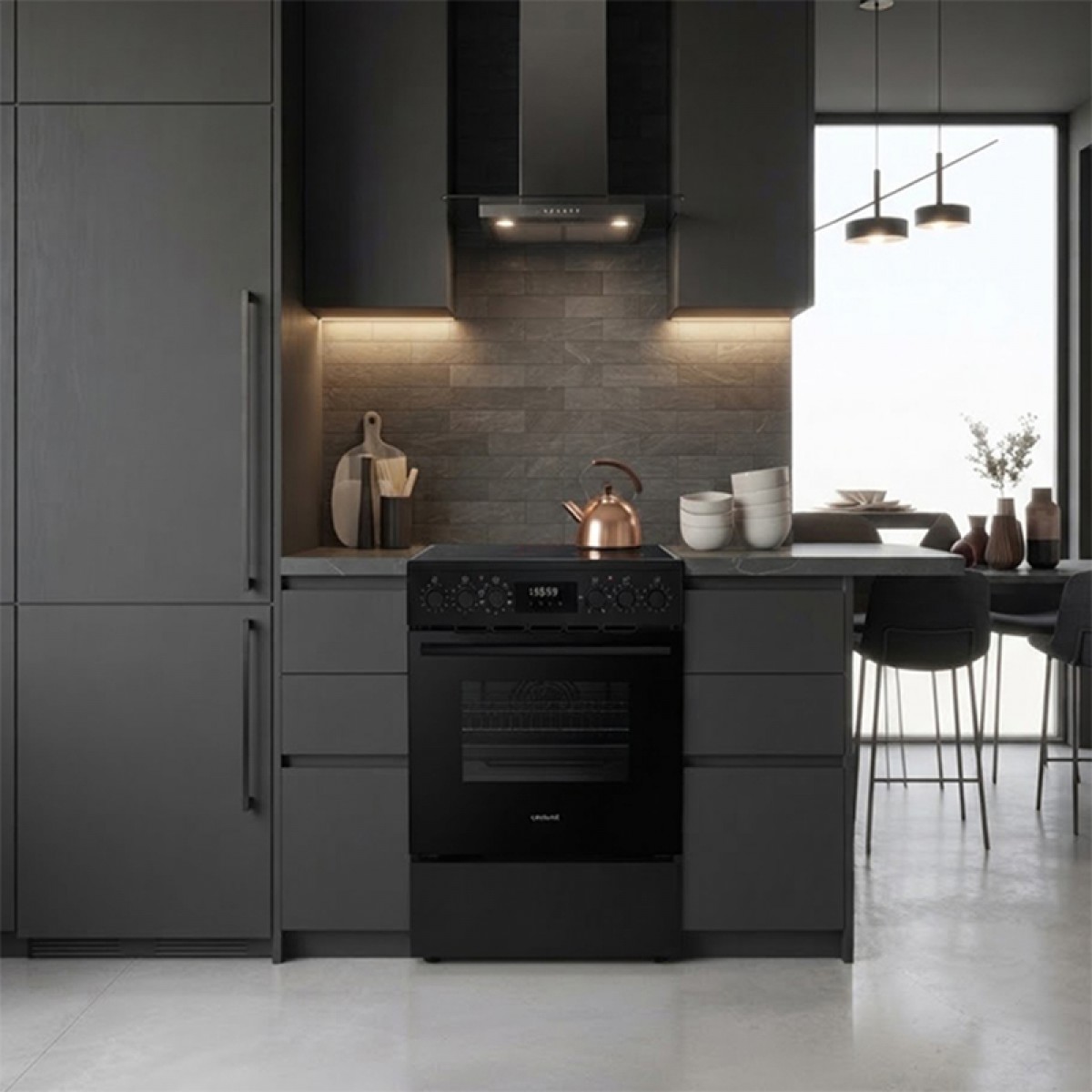 Κουζίνα Κεραμική Davoline CMFB 1100 BL Μαύρη  Οικιακές Συσκευές